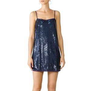 Free People Blue Sequin Slip dress